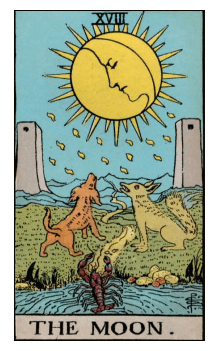 The Moon Tarot Card