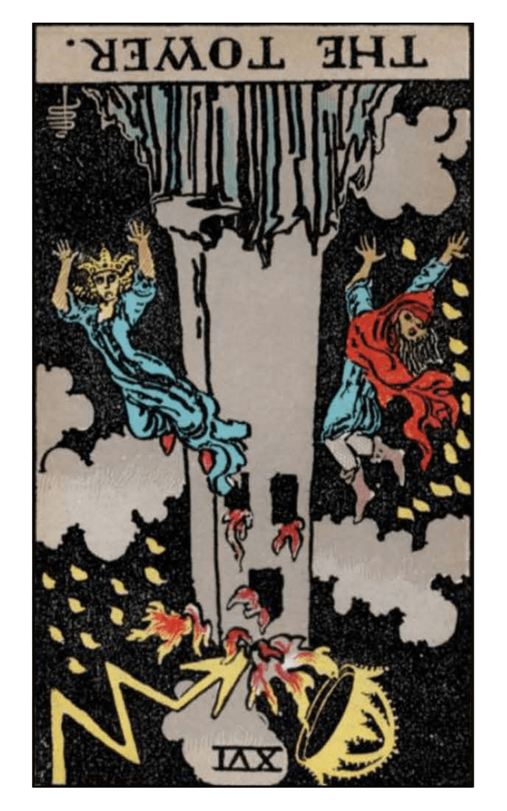 The Tower Tarot Card Reversed