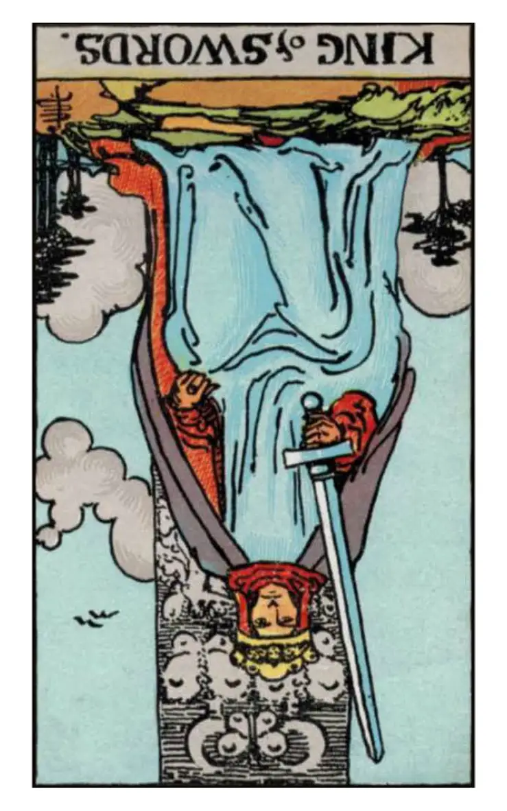 King of swords reversed