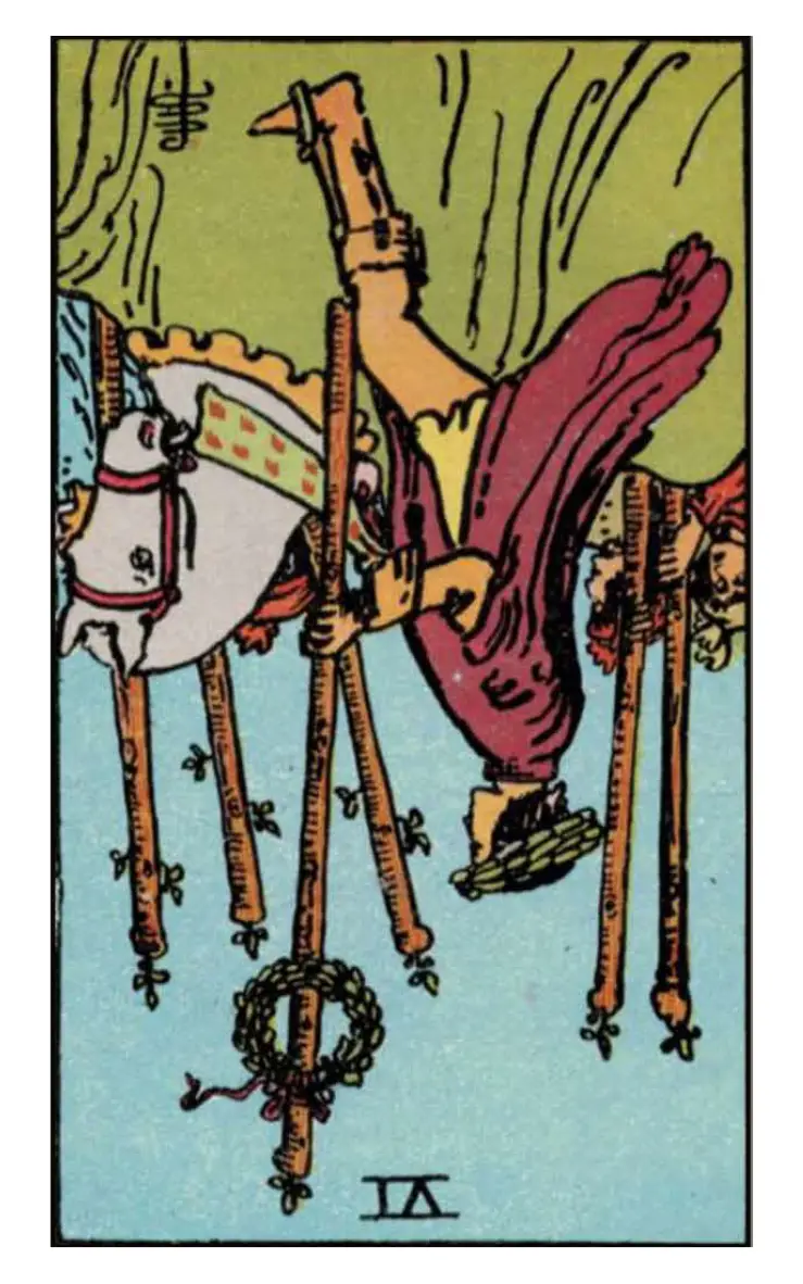 Six of wands reversed